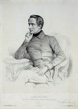 Portrait of Alphonse de Lamartine (1790-1869). Creator: Alophe, Marie-Alexandre Menut (1812-1883).