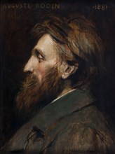 Portrait of Auguste Rodin (1840-1917), 1881. Creator: Flameng, François (1856-1923).