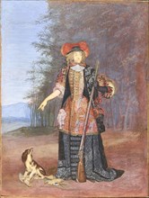 Portrait of Elizabeth Charlotte, Princess Palatine (1652-1722), Duchess of Orléans, ca 1671. Creator: Werner, Joseph (1637-1710).
