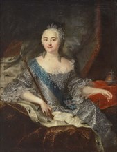Portrait of Empress Elizabeth of Russia (1709-1762), 1740s. Creator: Grooth, Georg-Christoph (1716-1749).