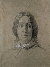 Portrait of George Sand. Creator: Couture, Thomas (1815-1879).