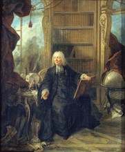Portrait of Jean-Antoine Nollet (1700-1770), c. 1740. Creator: Lajoue, Jacques, de (1686-1761).