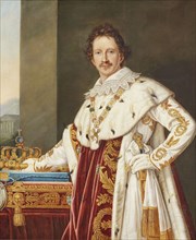 Portrait of Ludwig I of Bavaria (1786-1868) in Anointment Robe. Creator: Stieler, Joseph Karl (1781-1858).