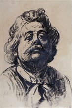 Portrait of Pierre Carrière-Belleuse (1851-1933), c. 1890. Creator: Daumier, Honoré (1808-1879).