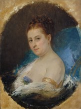 Portrait of the actress Adelaide Ristori (1822-1906), ca 1857. Creator: Scheffer, Ary-Arnold (1839-1873).