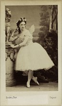 Portrait of the ballet dancer Marfa Muravyeva (1838-1879) in the ballet "Diavolina"..., 1863. Creator: Disdéri, André Adolphe-Eugène (1819-1889).