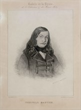 Portrait of the poet Théophile Gautier (1811-1872). Creator: Nanteuil, Célestin François (1813-1873).
