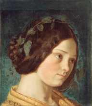 Portrait of Zélie Courbet, ca 1842. Creator: Courbet, Gustave (1819-1877).