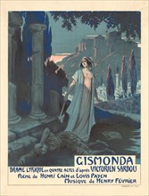 Poster for the theatre play Gismonda by V. Sardou  , 1919. Creator: Rochegrosse, Georges Antoine (1859-1938).