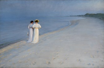 Quiet evening on Skagen's Southern Beach, 1893. Creator: Krøyer, Peder Severin (1851-1909).