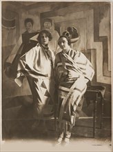 Sonia Delaunay in her studio , c. 1924. Creator: Anonymous.