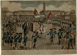 The Execution of Marie Antoinette on the Place de la Revolution on October 16, 1793, c. 1793. Creator: Anonymous.