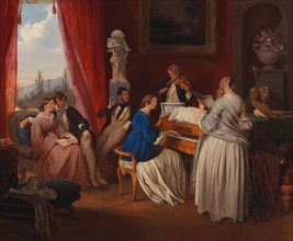 The Family Concert, 1841. Creator: Danhauser, Josef (1805-1845).