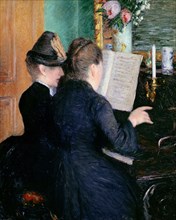 The Piano Lesson, 1881. Creator: Caillebotte, Gustave (1848-1894).