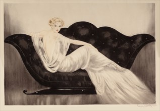 The Sofa, 1937. Creator: Icart, Louis Justin Laurent (1888-1950).