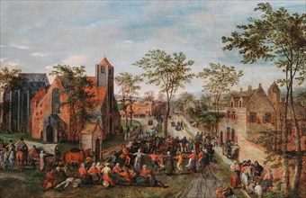 Village fair, 1580s. Creator: Grimmer, Jacob (ca 1525-1590).