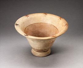 Flaring Bowl Depicting Abstract Birds on the Inner Rim, 100 B.C./A.D. 500. Creator: Unknown.