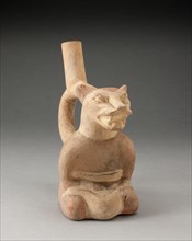 Handle Spout Vessel in the Form of a Cat Man, 100 B.C./A.D. 500. Creator: Unknown.