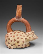 Stirrup Spout Vessel in Form of a Frog, 100 B.C./A.D. 500. Creator: Unknown.