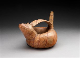 Strap-Handled Circular Jar in the Form a Composite Feline-Serpent with Diagonal..., 100 B.C./A.D. 50 Creator: Unknown.