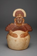 Vessel with a Spout Modeled in the Form of Figure, Possibly Ai-Apec, Costumed as a..., 100 B.C./A.D. Creator: Unknown.
