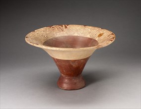 Flaring Bowl with Inner Rim Depicting Undulating Serpents, 100 B.C./A.D. 500. Creator: Unknown.
