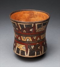Beaker Depicting Rows of Abstract Human Heads, 180 B.C./A.D. 500. Creator: Unknown.