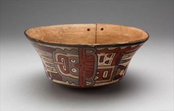 Small Flaring Bowl Depicting Costumed Ritual Performers [Cracked], 180 B.C./A.D. 500. Creator: Unknown.