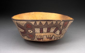 Flaring Bowl Depicting Abstract Killer Whales, 180 B.C./A.D. 500. Creator: Unknown.