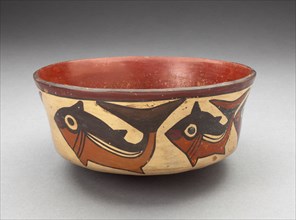 Bowl Depicting Fish, Sharks, or Whales, 180 B.C./A.D. 500. Creator: Unknown.