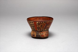 Wide-Mouth Cup Depicting a Costumed Performer and Mice, with Modeled Heads, 180 B.C./A.D. 500. Creator: Unknown.