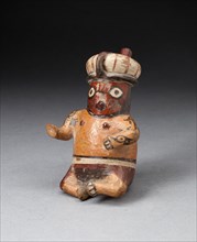Miniature Spouted Jar in the Shape of a Seated Figure, 180 B.C./A.D. 500. Creator: Unknown.