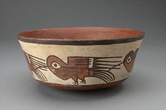 Bowl Depicting a Row of Hummingbirds, 180 B.C./A.D. 500. Creator: Unknown.
