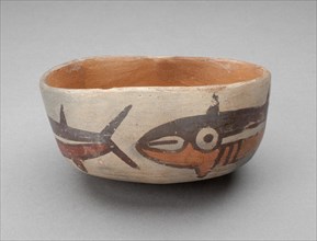 Bowl Depicting Row of Fish or Sharks, 180 B.C./A.D. 500. Creator: Unknown.