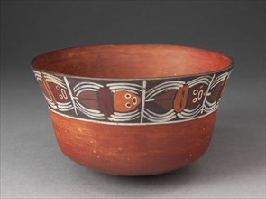 Bowl with Band of Abstract Spiders around Rim, 180 B.C./A.D. 500. Creator: Unknown.