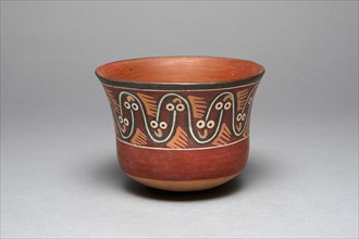 Bowl Depicting Interlocking, Undulating Abstract Serpents, 180 B.C./A.D. 500. Creator: Unknown.