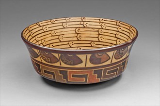 Bowl with Bean andGeometric Motifs, 180 B.C./A.D. 500. Creator: Unknown.