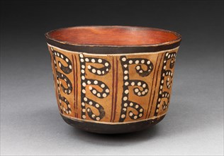 Cup with Repeated Spotted, Curved Line Motif, 180 B.C./A.D. 500. Creator: Unknown.