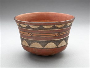 Bowl with Abstract Motif, Possibly Representing a Serpent, 180 B.C./A.D. 500. Creator: Unknown.