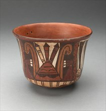 Bowl Depicting Abstract Figure with Darts, 180 B.C./A.D. 500. Creator: Unknown.