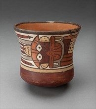 Short Beaker Depicting Costumed Ritual Performer, 180 B.C./A.D. 500. Creator: Unknown.