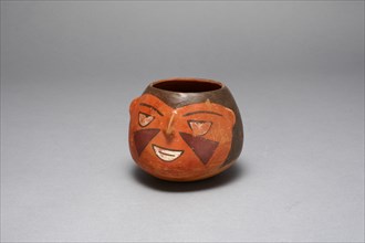 Jar in the Form of an Abstract Human Head, Probably a Trophy Head, 180 B.C./A.D. 500. Creator: Unknown.