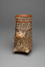Beaker Molded in the Form of a Costumed Figure or Animal, 180 B.C./A.D. 500. Creator: Unknown.