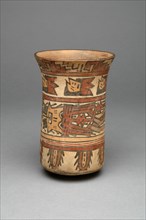 Beaker with Bands Containing Abstract Motifs, 180 B.C./A.D. 500. Creator: Unknown.