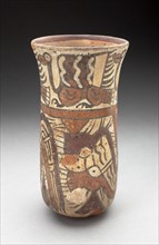 Beaker Depicting Abstract Birds, Serpents, and other Figures, 180 B.C./A.D. 500. Creator: Unknown.