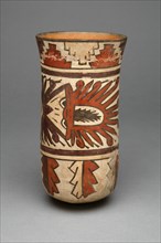Beaker Depicting Abstract Figure and Geometric Motifs, 180 B.C./A.D. 500. Creator: Unknown.