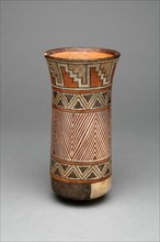 Beaker with Geometric Textile Pattern, 180 B.C./A.D. 500. Creator: Unknown.