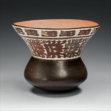 Wide-Necked Bowl with Rows of Abstract Masks and Trophy Heads, 180 B.C./A.D. 500. Creator: Unknown.