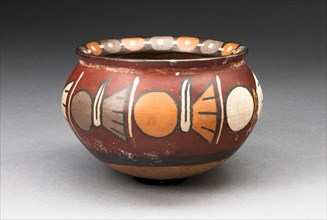 Bowl with a Horizontal Band of Repeated Abstract Motifs, 180 B.C./A.D. 500. Creator: Unknown.