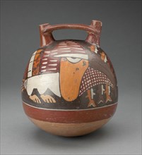 Double Spout Vessel Depicing an Abstract Bird with Fish, 180 B.C./A.D. 500. Creator: Unknown.